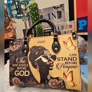 ANIM "She Who Bag  Yellow4- Inspirational African American Art Tote Bagf